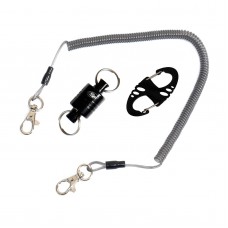 Heavy Bison magnetic hanger (generic) with choice of carabiner, safety lanyard & neodymium fixing options